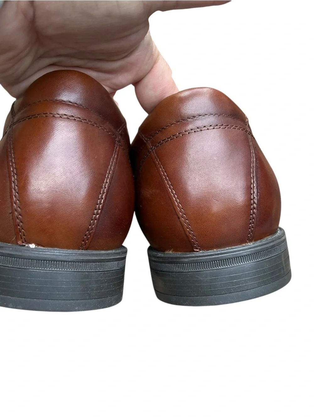Florsheim Comfortech Ortholite Leather Cap Toe Oxford Dress Shoes Cognac
